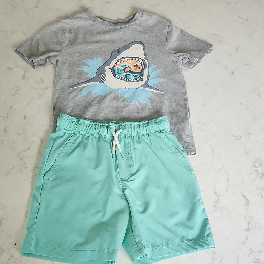 Tommy Bahama Gray Tee with Aqua Logo